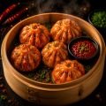 steamed chicken momos